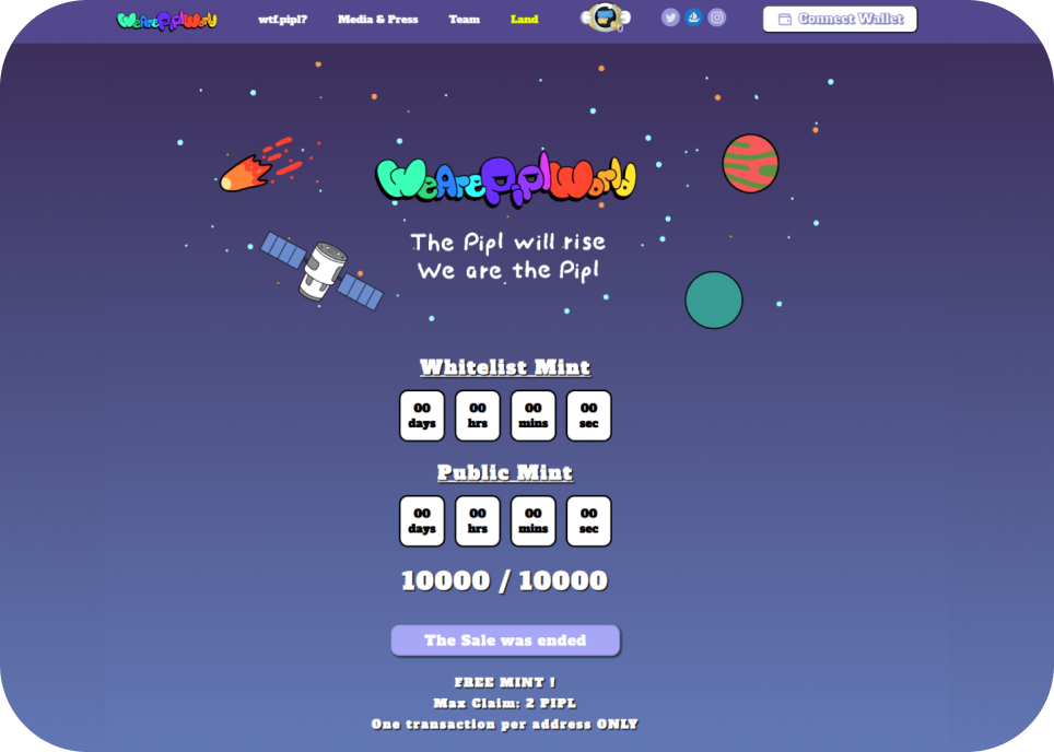 PiplWorld NFT Platform